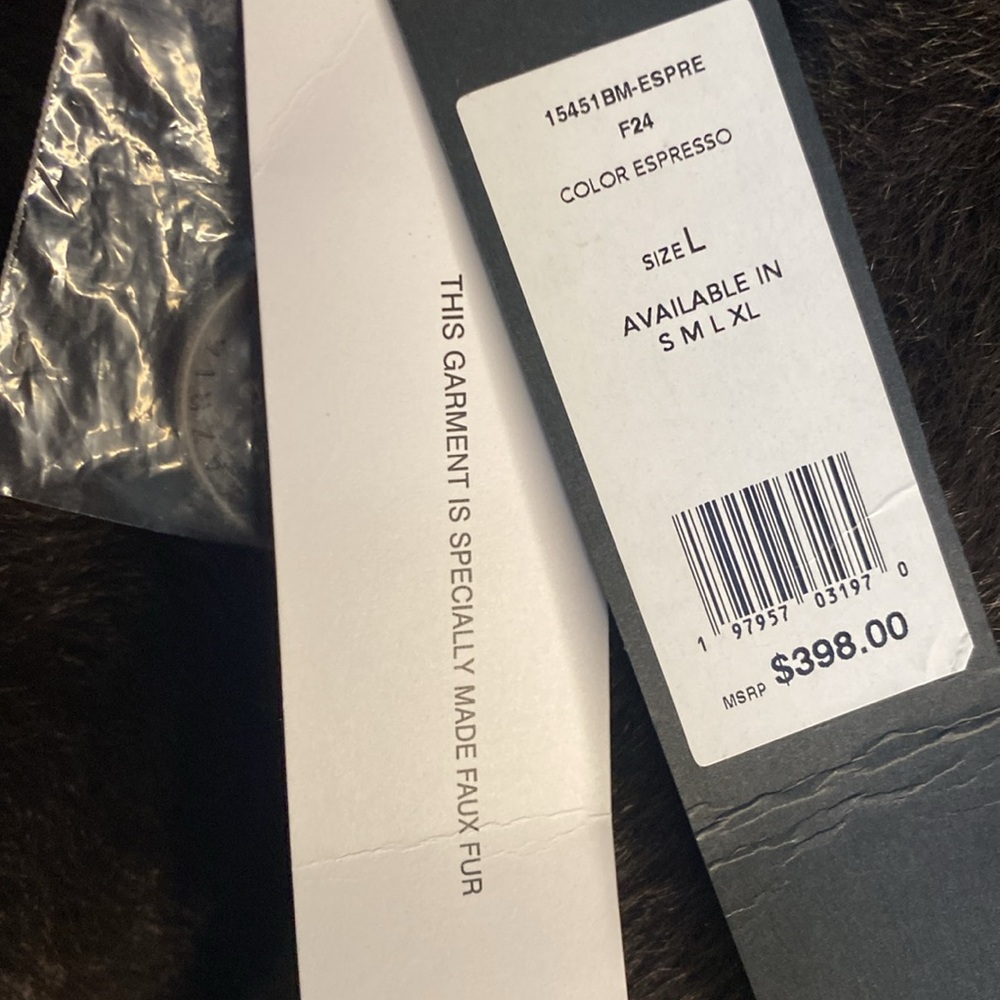BCBG Maxazria Faux Fur Coat! Brand New! - Picture 4 of 6